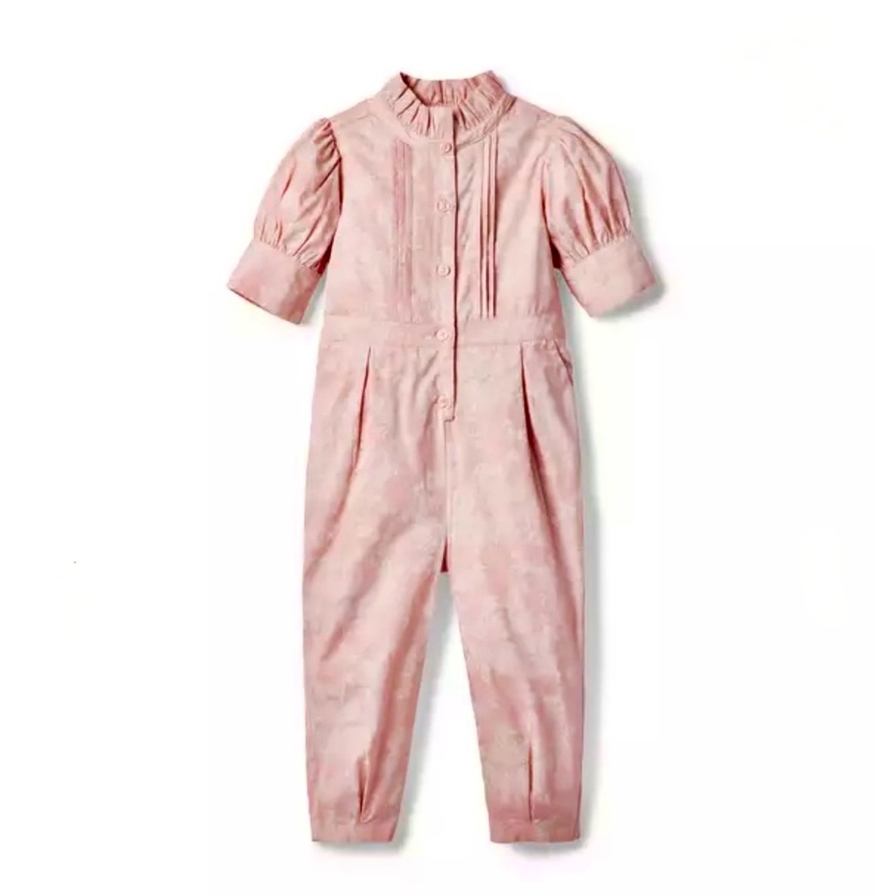 Janie and Jack Floral Equestrian Jumpsuit